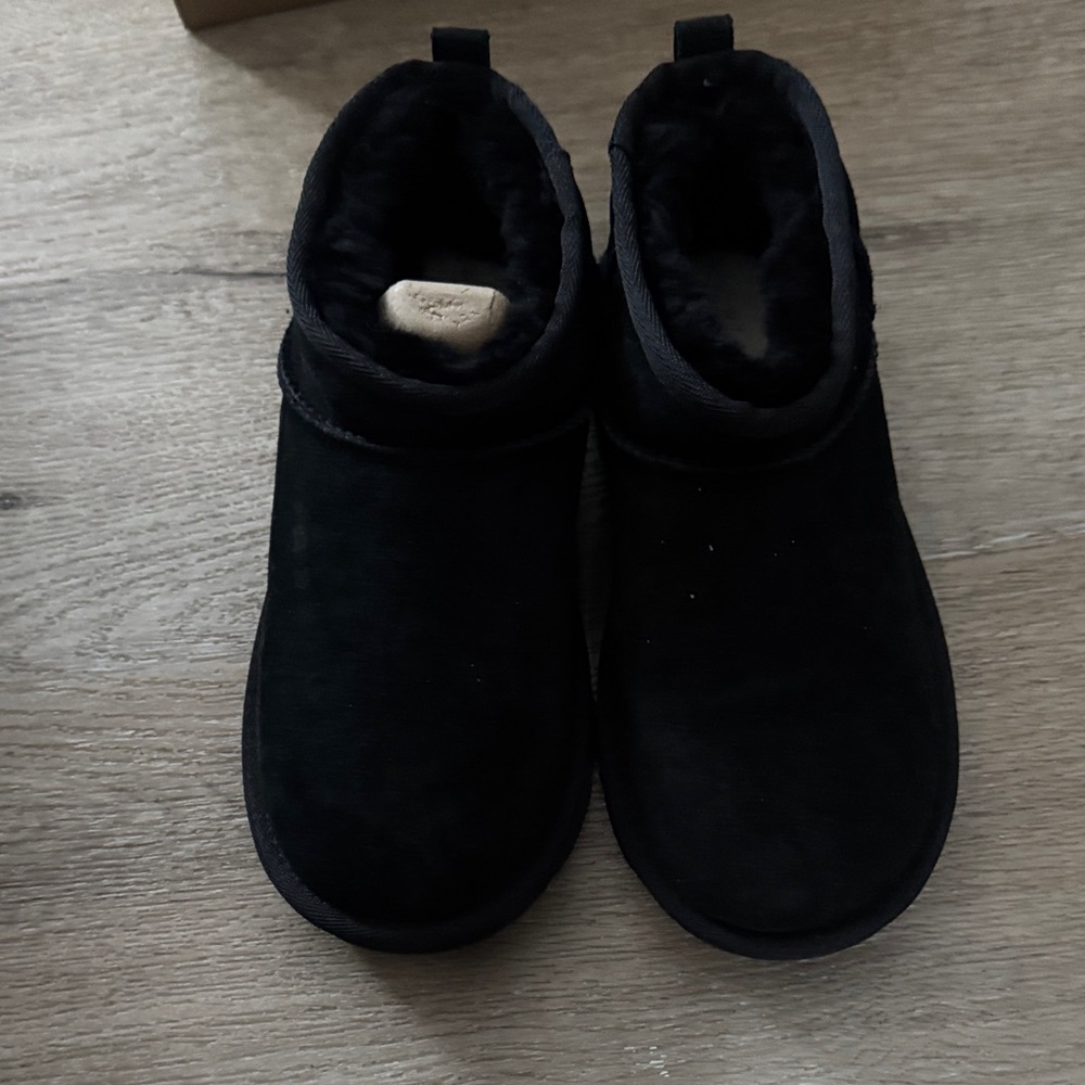 like new **** Black Suede Ankle Boots